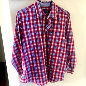 Patriotic plaid dress shirt